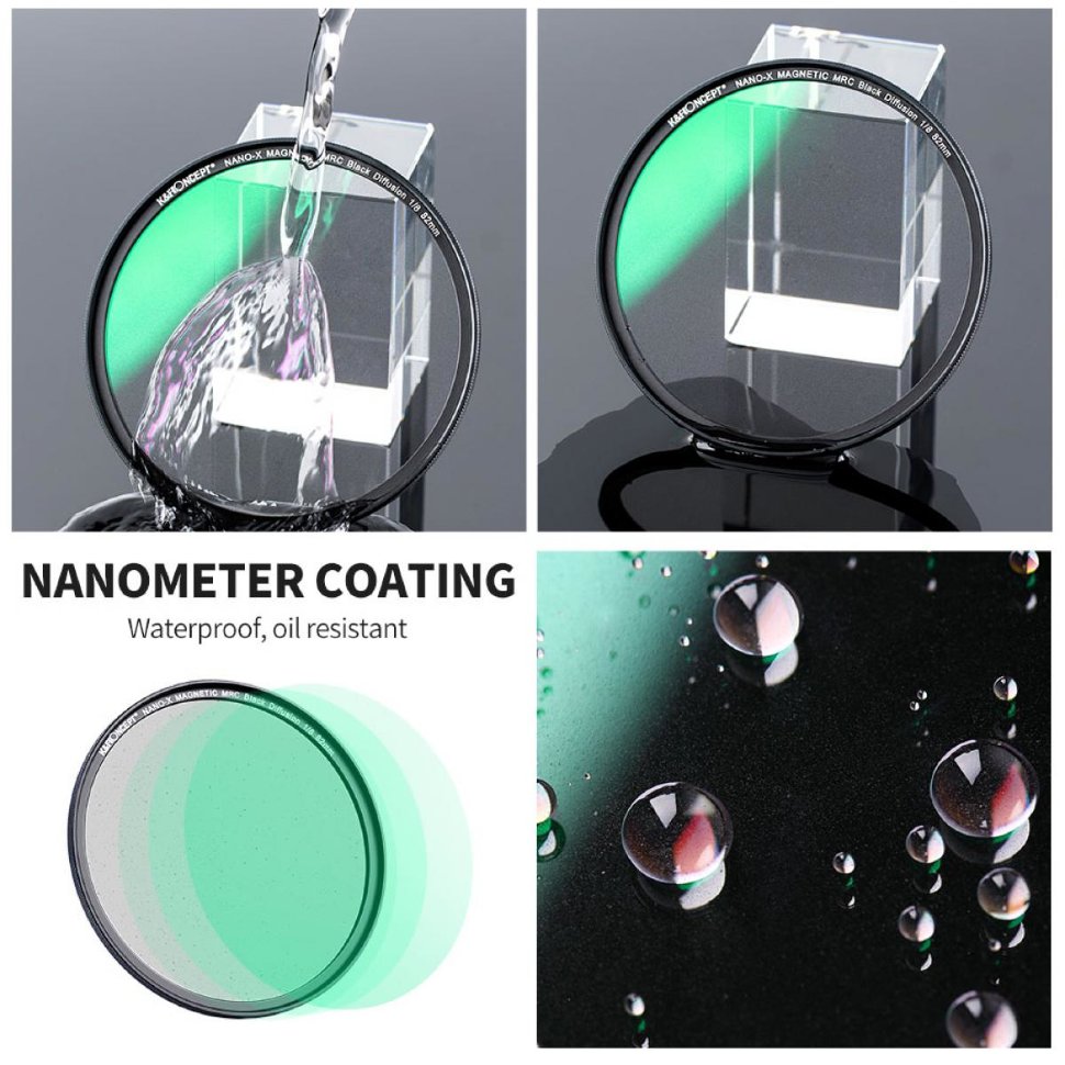 Светофильтр K&F Concept Nano-X Magnetic Black Mist 1/8 49мм SKU.1834 - фото 3