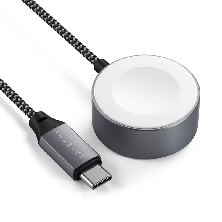 Беспроводная зарядка Satechi USB-C Magnetic Charging Cable для Apple Watch Серая ST-TCAW7CM - фото 2