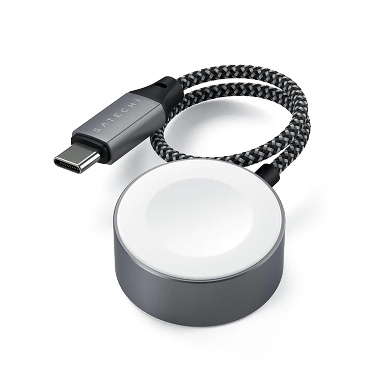 Беспроводная зарядка Satechi USB-C Magnetic Charging Cable для Apple Watch Серая ST-TCAW7CM стилус wiwu для apple ipad 2018 version pencil w magnetic wireless charging palm rejection white 6936686406611