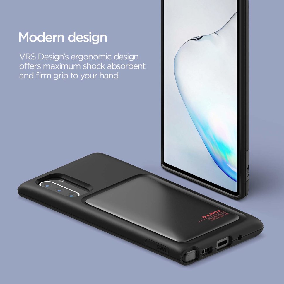 Чехол VRS Design Damda High Pro Shield для Galaxy Note 10 Matt Black 907118 - фото 3