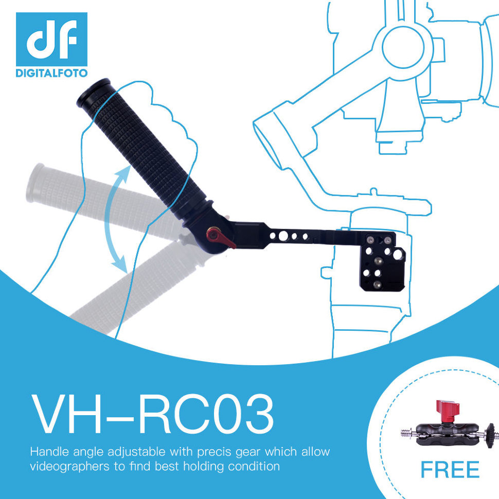 Рукоятка DigitalFoto VH-RC03 для DJI Ronin S/SC + magic arm - фото 7