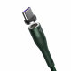 Кабель Baseus Zinc Magnetic USB - Type-C 5A 1м Зелёный - Изображение 146654