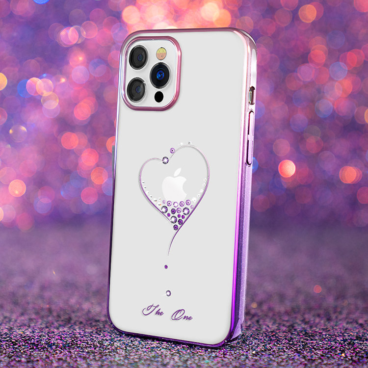 Чехол PQY Wish для iPhone 12/12 Pro Розовый и Фиолетовый Kingxbar  IP 12/12 Pro  Wish Series-Pink&Purple for iphone 13 pro max 3d scale style tpu phone case pink
