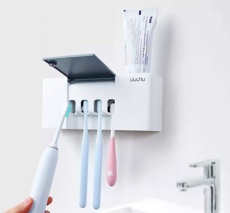 Стерилизатор зубных щеток Liulinu Sterilization Toothbrush Holder LSZWD01W набор из двух электрических зубных щеток bitvae d2 daily toothbrush 2 подставки 8 насадок 2 колпачка для насадок d2 d2 bundle b w global 1x б