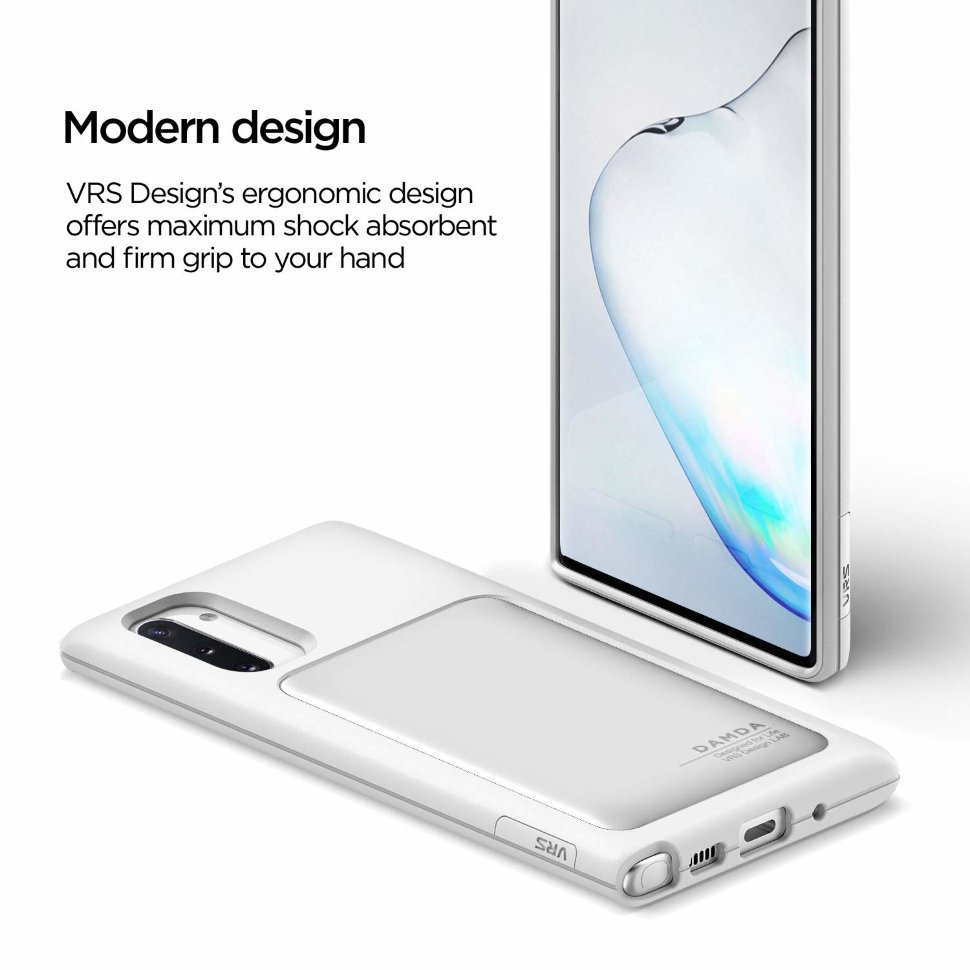 Чехол VRS Design Damda High Pro Shield для Galaxy Note 10 Cream White 907119 - фото 3