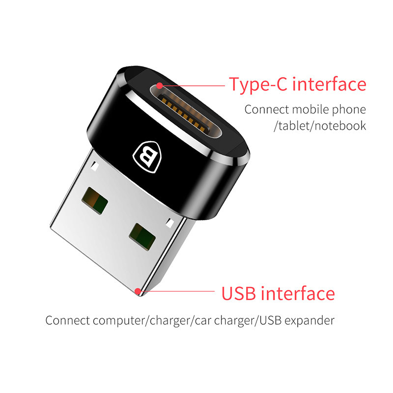 Переходник Baseus Type-C to USB OTG converter - фото 1