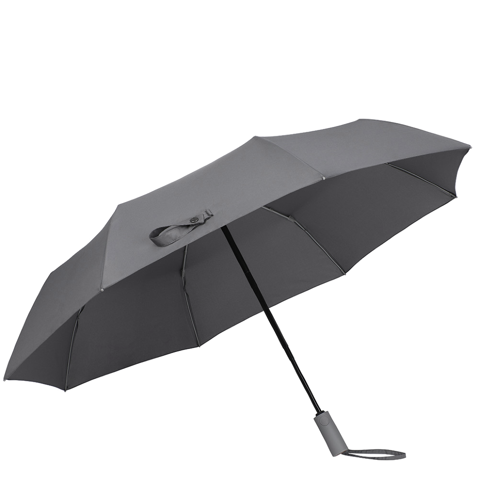 Зонт c фонариком Xiaomi KongGu Reverse Ten Bone Automatic Lighting Umbrella Чёрный KONGGU-02 от Kremlinstore