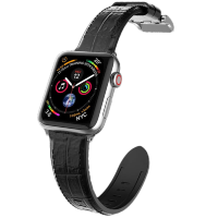 Ремешок X-Doria Hybrid Leather для Apple watch 38/40 мм Чёрный крокодил