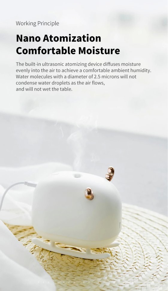 Увлажнитель воздуха Xiaomi Sothing Deer Humidifier&Light DSHJ-H-009 Белый - фото 6