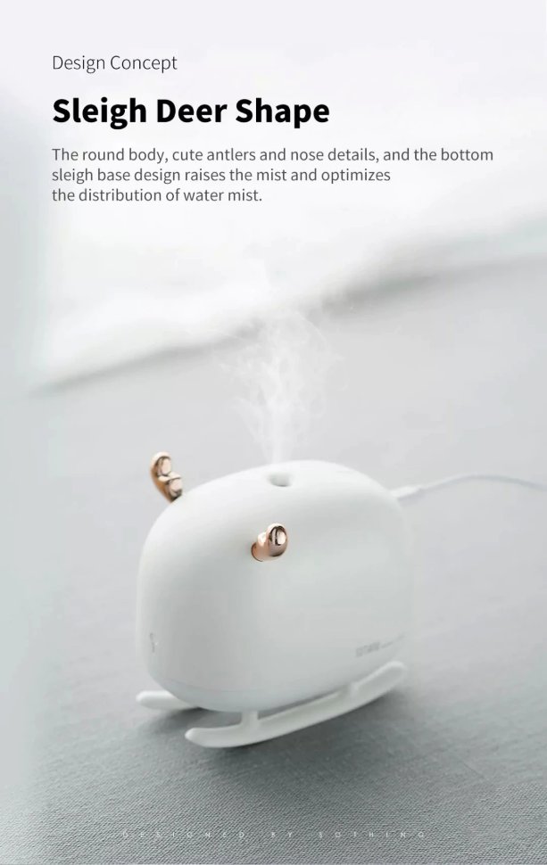 Увлажнитель воздуха Xiaomi Sothing Deer Humidifier&Light DSHJ-H-009 Белый - фото 9