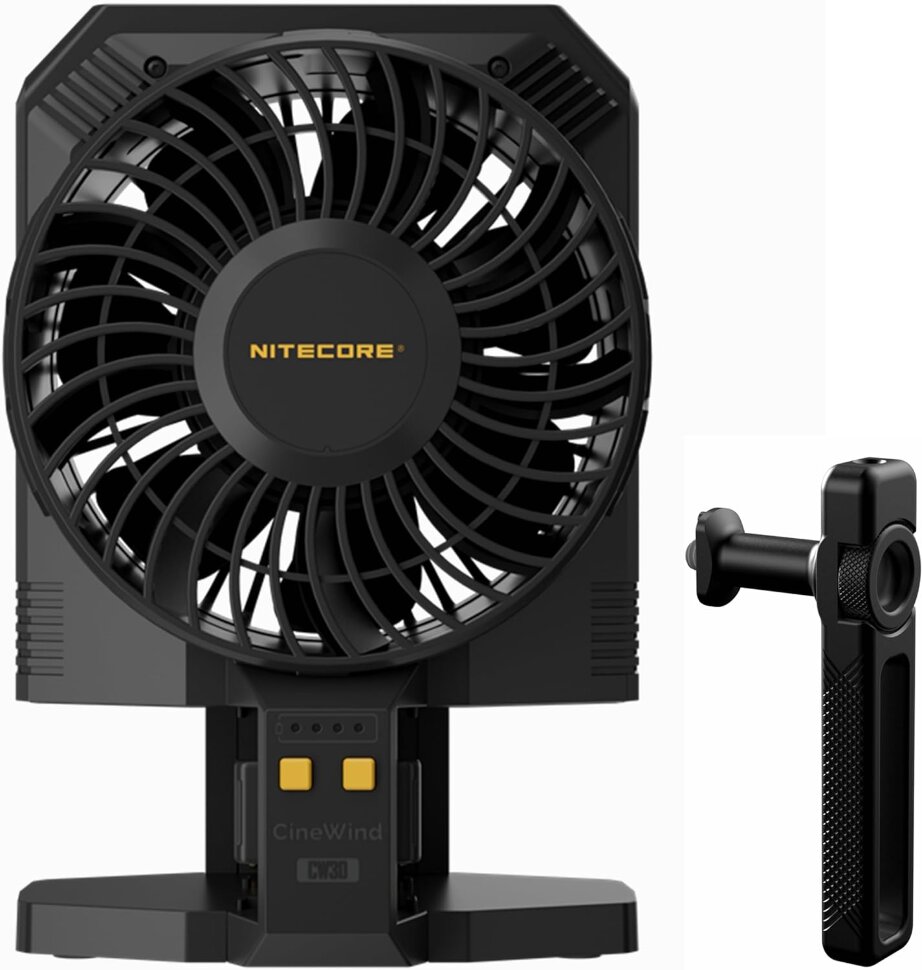 Портативный вентилятор Nitecore CW30 Cine Wind с рукояткой CW30+Handle вентилятор потолочный со светильником lagos 52 серебряный