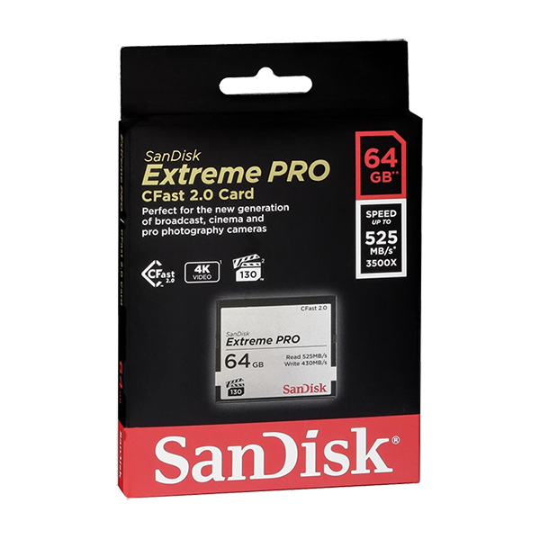 Карта памяти SanDisk Extreme Pro CFAST 2.0 64GB VPG130 SDCFSP-064G-G46D - фото 2