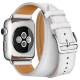 Ремешок кожаный HM Style Double Tour для Apple Watch 42/44 mm Белый - Изображение 41085