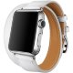 Ремешок кожаный HM Style Double Tour для Apple Watch 42/44 mm Белый - Изображение 41086