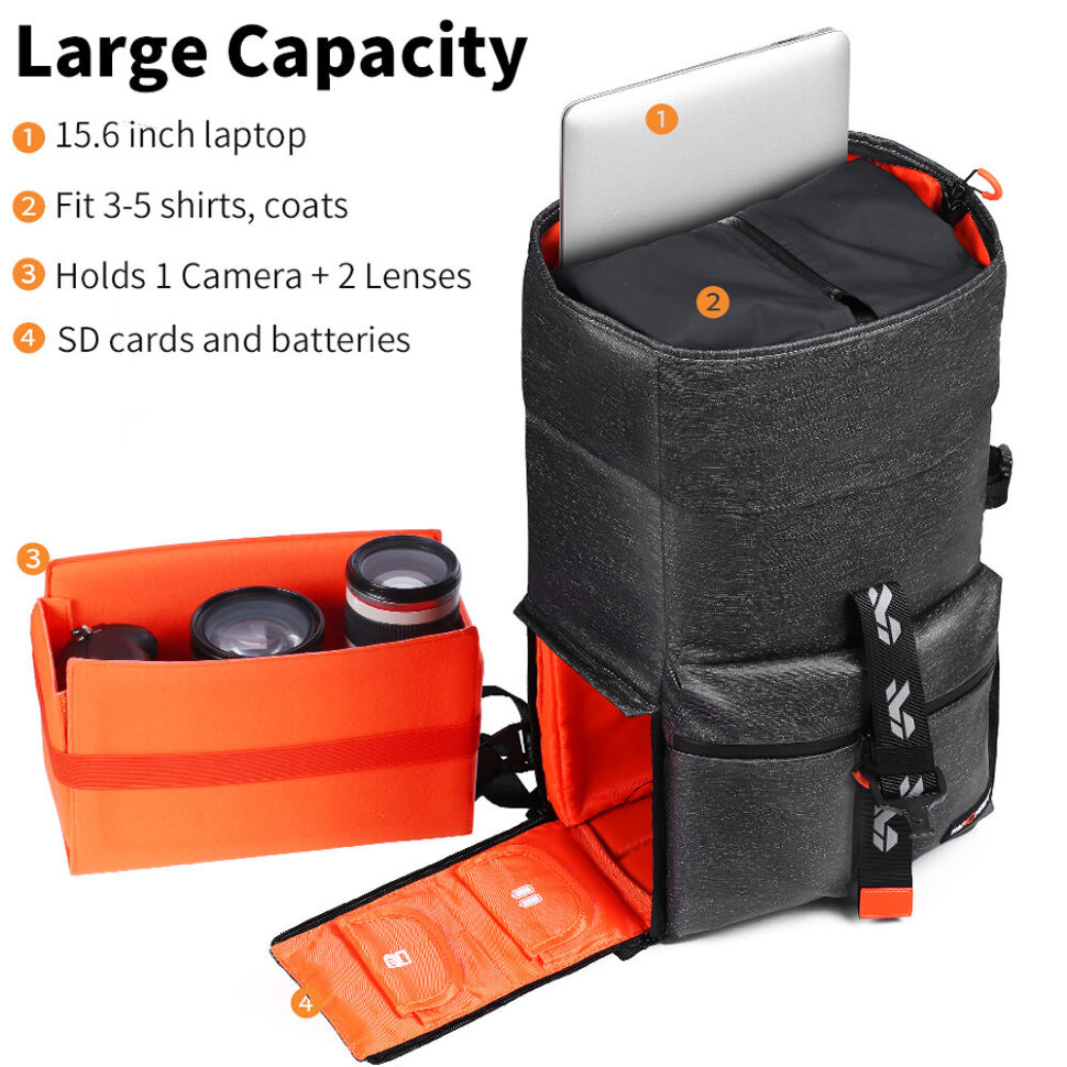 Рюкзак K&F Concept Camera Backpack 20L KF13.096V1 - фото 7