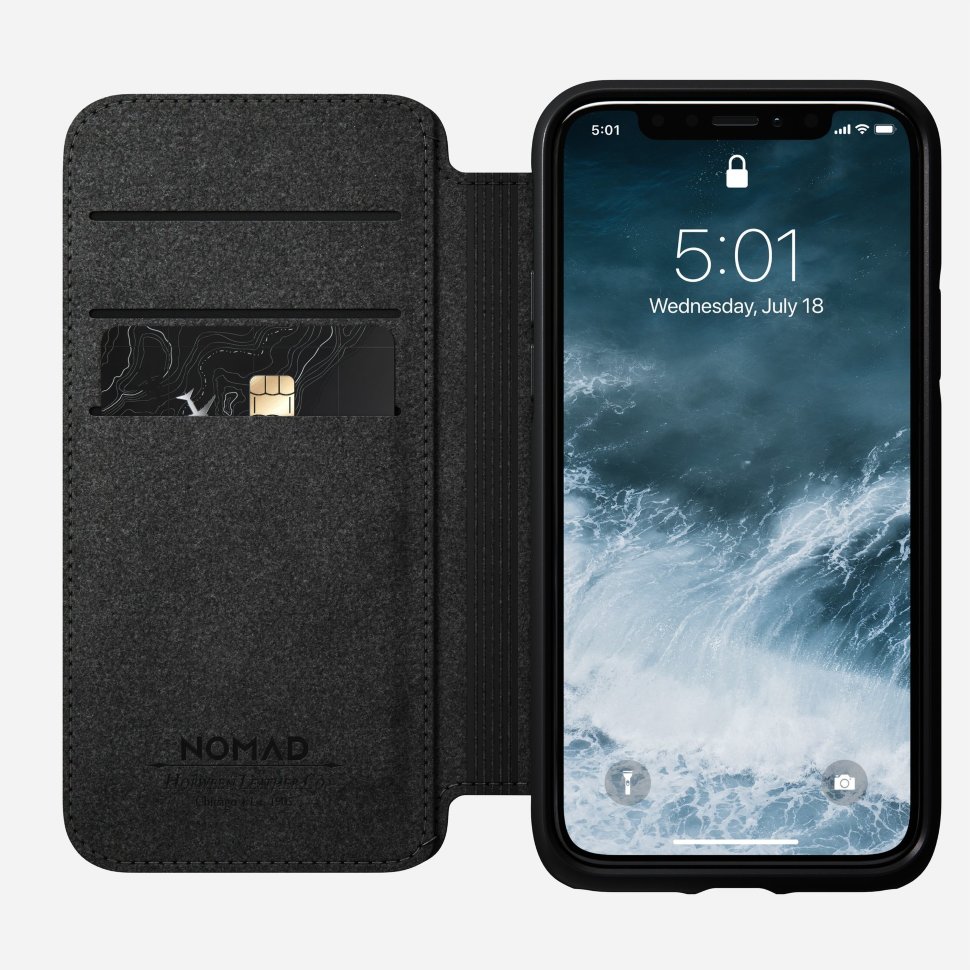 Чехол-кошелек Nomad Rugged Folio для iPhone 11 Pro Коричневый NM21WR0000 - фото 1