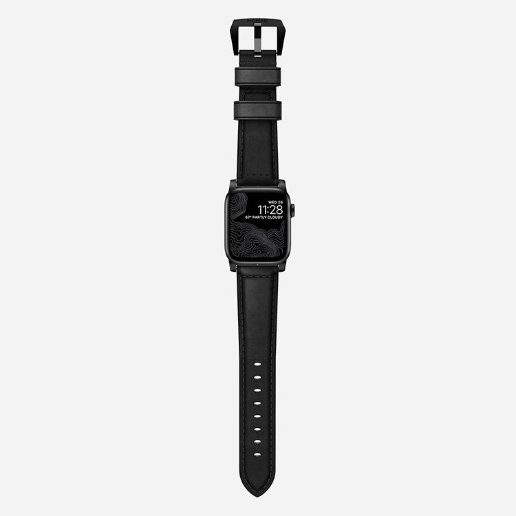 Ремешок Nomad Traditional для Apple Watch 42/44 мм Чёрный с черной фурнитурой NM1A41BT00 - фото 2