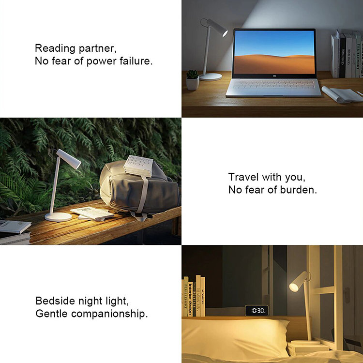 Лампа настольная Xiaomi Mijia Rechargeable Desk Lamp Белая - фото 9