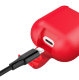 Чехол с беспроводной зарядкой Baseus для Airpods Красный - Изображение 81754