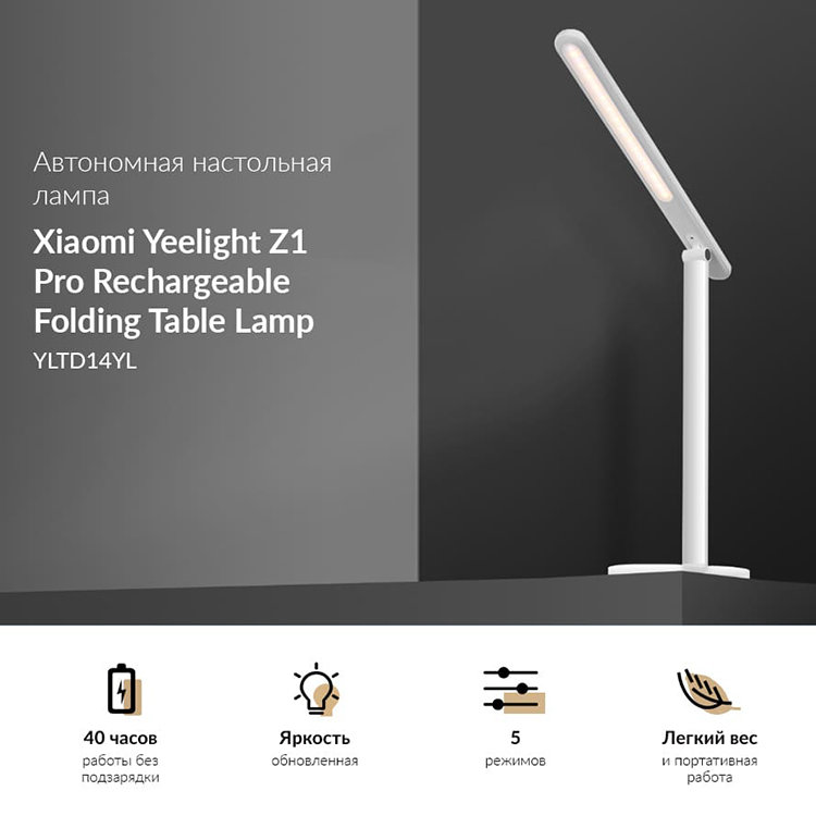 Лампа настольная Xiaomi Yeelight Z1 Pro YLTD14YL - фото 7