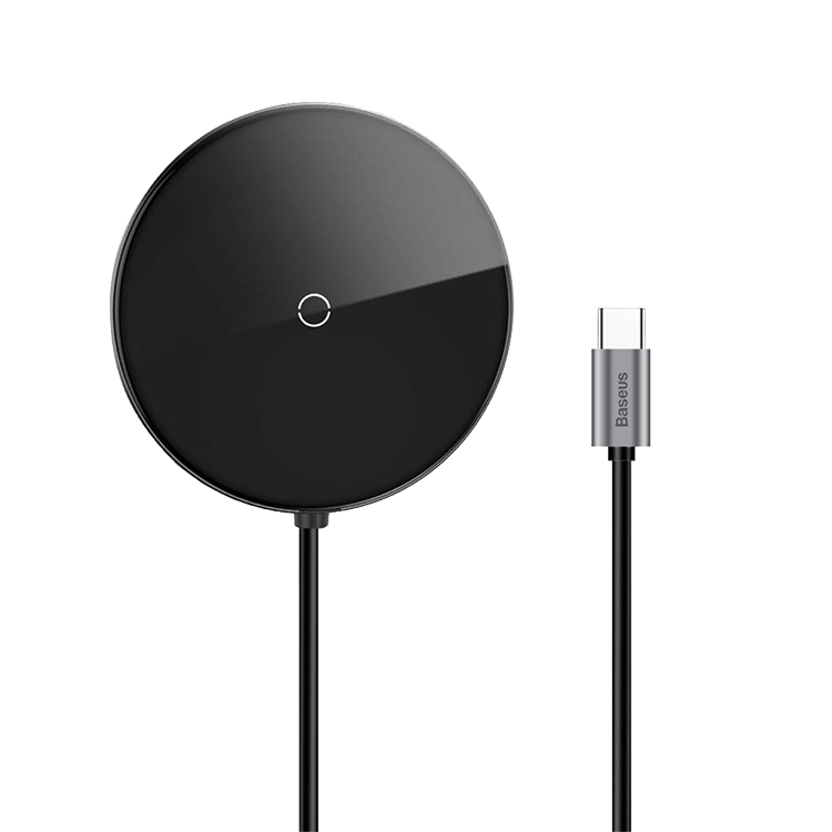 Хаб с беспроводной зарядкой Baseus Circular Mirror (USB х4 + Type-C PD) Серый WXJMY-0G