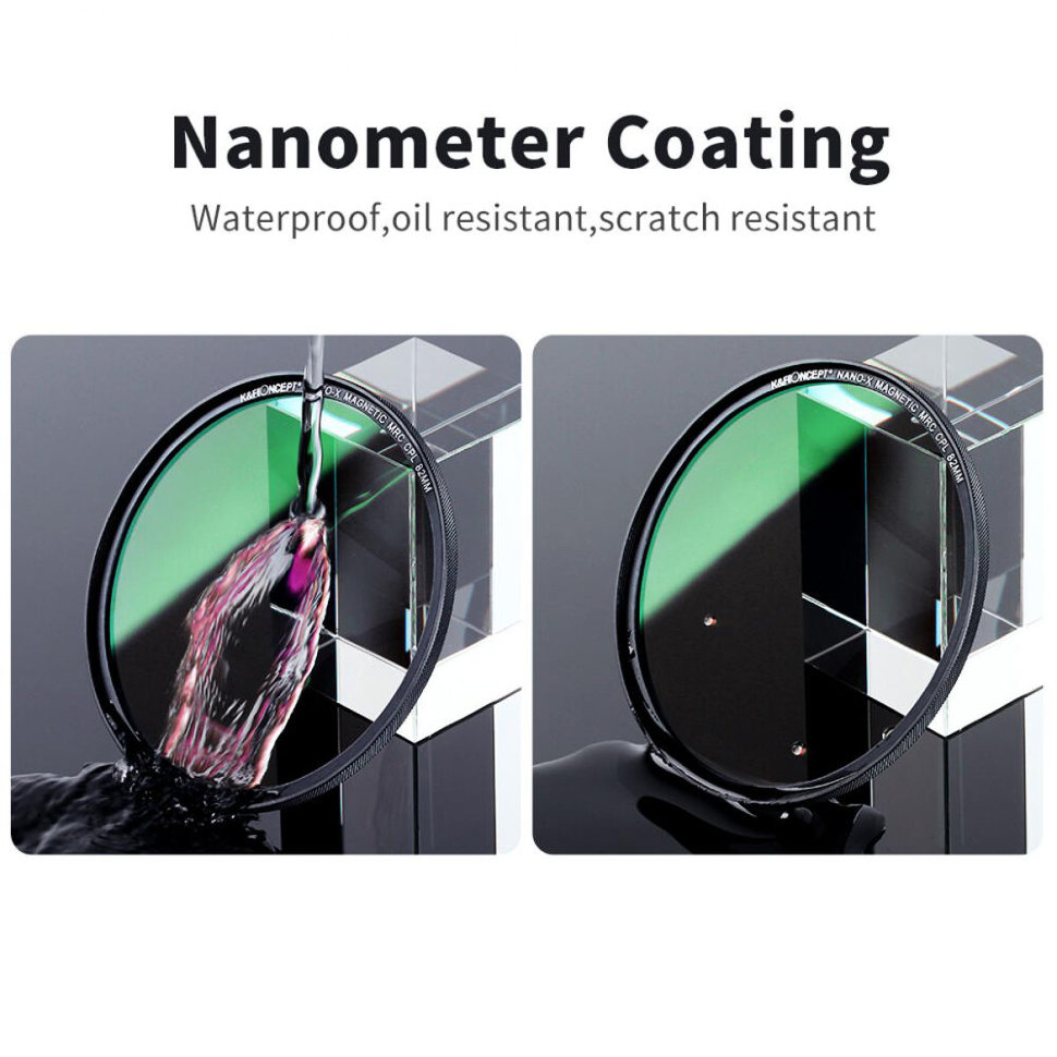 Светофильтр K&F Concept Nano-X Magnetic CPL 55мм SKU.1702 - фото 9