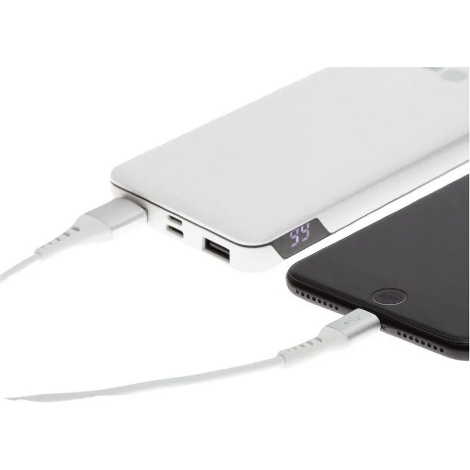 Кабель Cactus USB - Lightning 1м Белый CS-LG.USB.A-1 сетевое зарядное устройство borofone ba49a usb 2 1 а кабель lightning 1 м белое