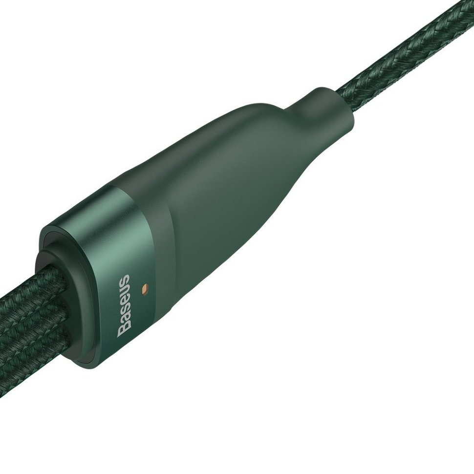 Кабель Baseus Flash One-for-three micro USB+Lightning+Type-C 5A 1.2м Зелёный CA1T3-06 - фото 7