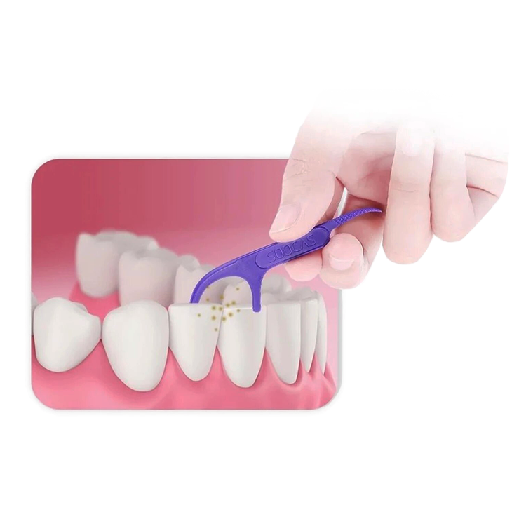 Зубная нить Soocas Floss Pick D1 (50шт) зубная нить silcamed 50 шт одноразовый в пластиковом держателе 800011