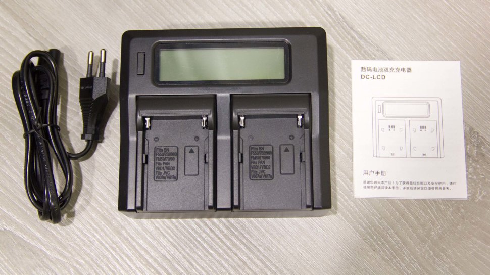 Зарядное устройство Ruibo Dual Battery Charger DC-LCD-001 (EU) DC-LCD-001-NP-F970/F750 - фото 9