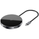 Хаб Baseus Circular Mirror (USB х4 + Type-C PD) Серый - Изображение 109549