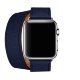 Ремешок кожаный HM Style Double Tour для Apple Watch 42/44 mm Темно-Синий - Изображение 41123