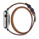 Ремешок кожаный HM Style Double Tour для Apple Watch 42/44 mm Темно-Синий - Изображение 41125