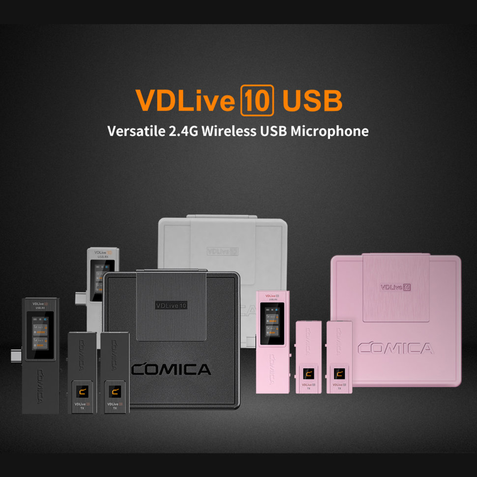 Радиосистема CoMica VDLive10 Type-C Чёрная VDLive10 USB(Black) от Kremlinstore