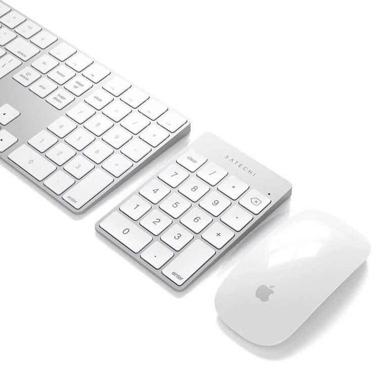 Беспроводной цифровой блок клавиатуры Satechi Aluminum Slim Keypad Numpad Серебро ST-SALKPS - фото 3