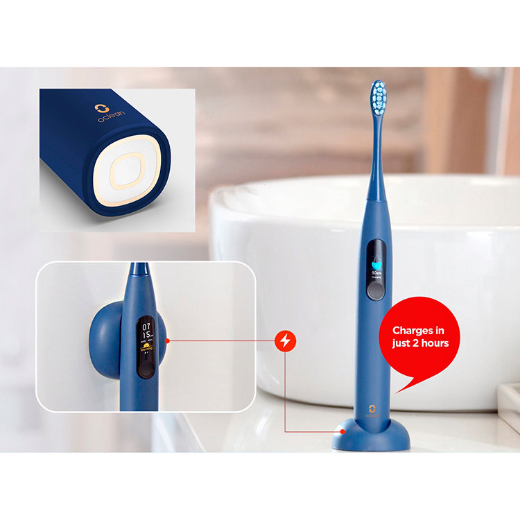 Электрическая зубная щетка Xiaomi Oclean X Pro Синяя - фото 8