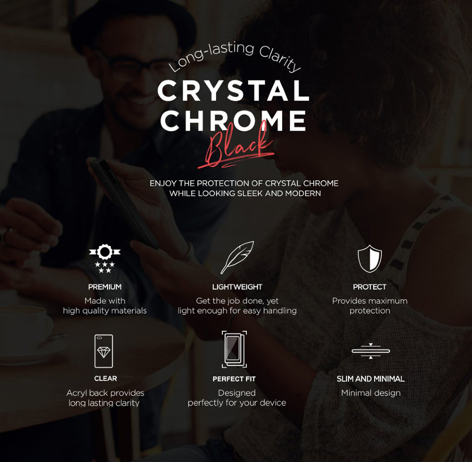Чехол VRS Design Crystal Chrome для Galaxy S10 Black 905974 - фото 6