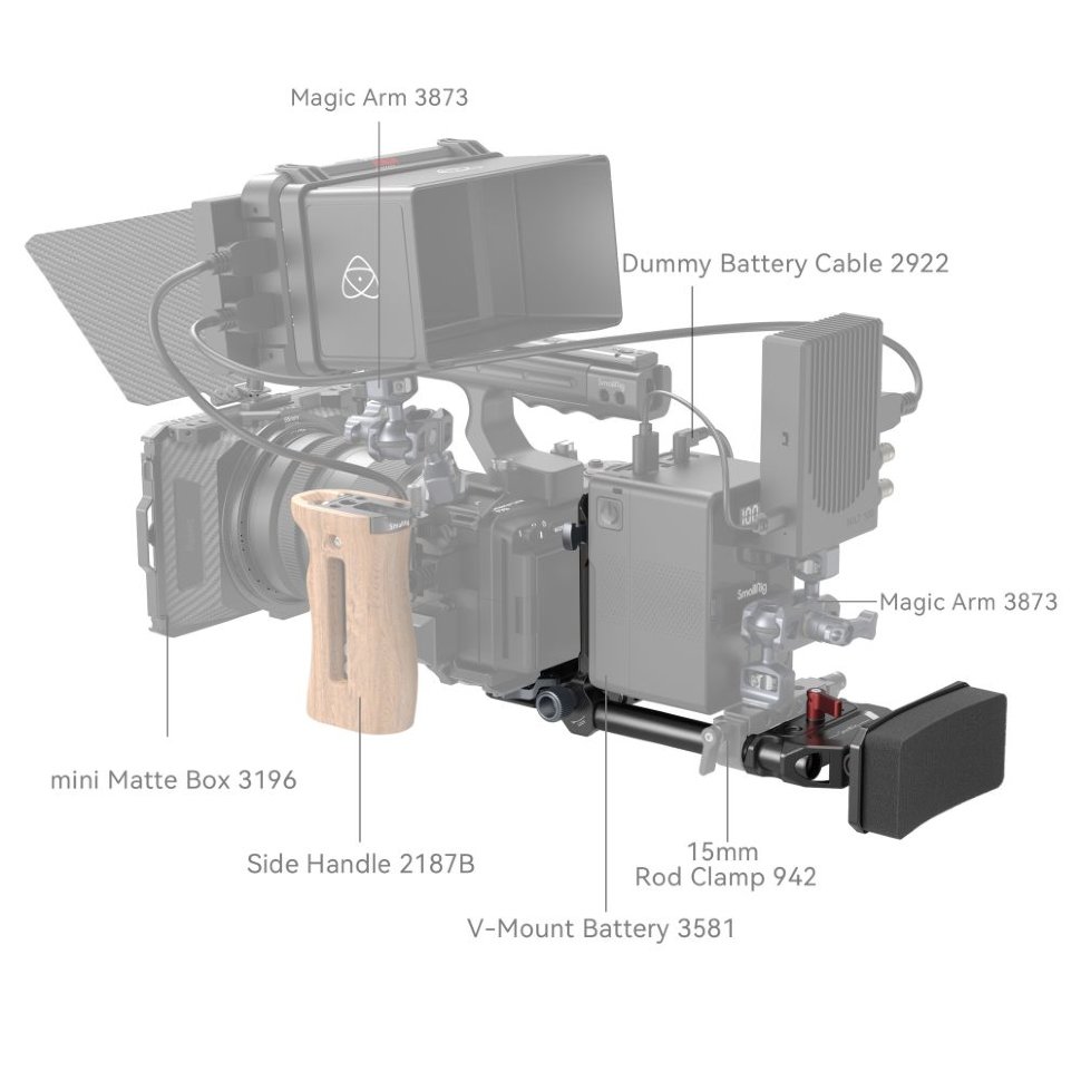 Грудной упор SmallRig 4063 с креплением для V-Mount система охлаждения ulanzi ca25 для камеры sony canon fujifilm nikon чёрная c072gbb1