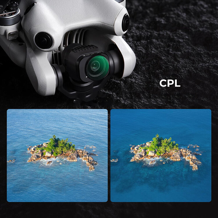 Комплект светофильтров K&F Concept ND + UV + CPL для DJI Mini 4 Pro (4шт) SKU.2086 - фото 9