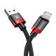 Кабель Baseus Golden Belt USB - Lightning 1.5м Чёрный+Красный - Изображение 112707