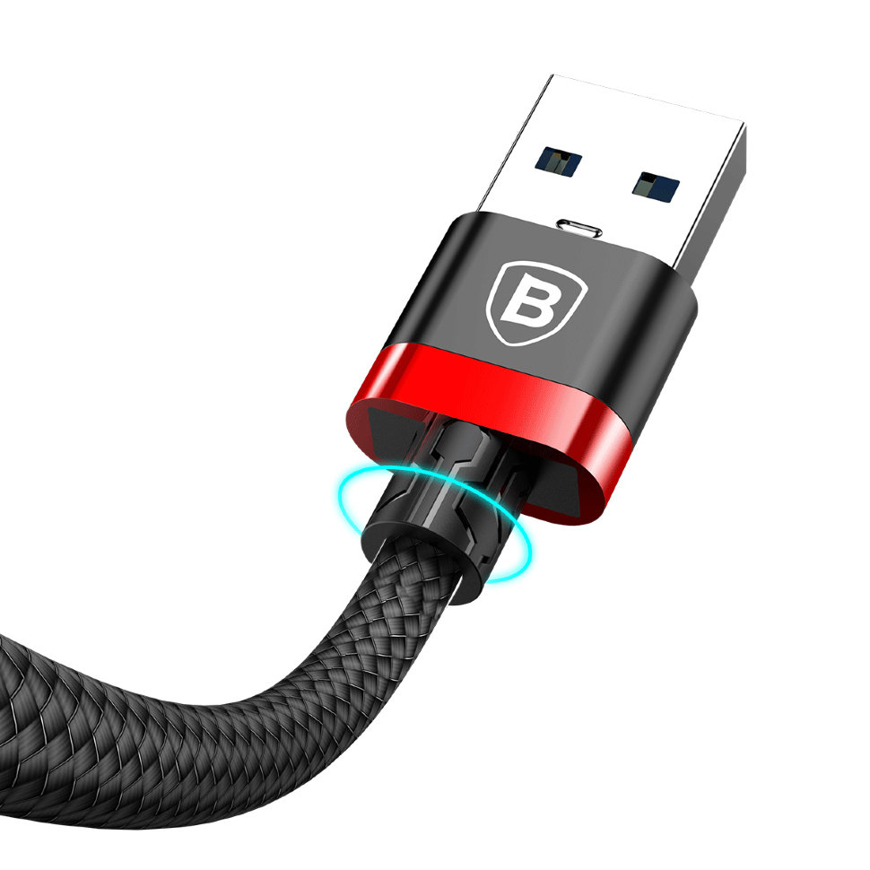 Кабель Baseus Golden Belt USB - Lightning 1.5м Чёрный+Красный CALGB-A19 - фото 6