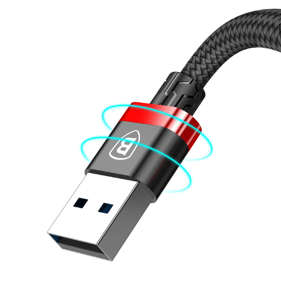 Кабель Baseus Golden Belt USB - Lightning 1.5м Чёрный+Красный CALGB-A19 - фото 8