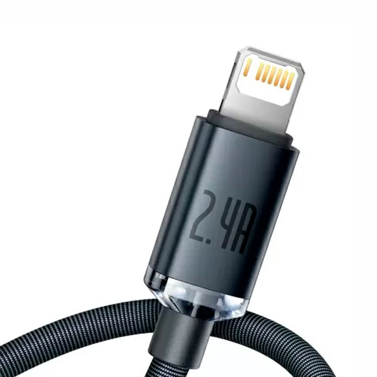 Кабель Baseus Crystal Shine CW-FXP USB - Lightning 2.4A 2м Чёрный CAJY000101 - фото 6