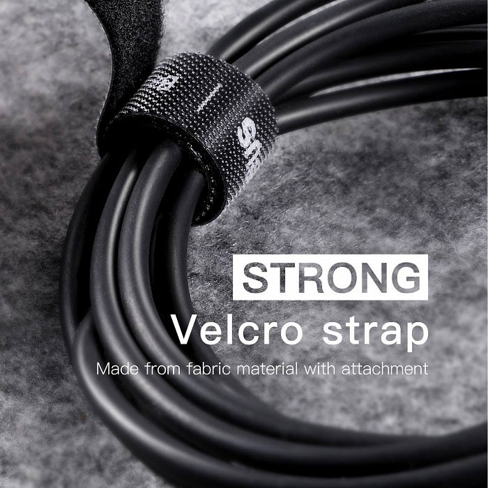 Лента для стяжки Baseus Colourful Circle Velcro strap 3м Чёрный ACMGT-F01 - фото 3