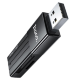Кардридер HOCO HB20 Mindful USB 2.0 SD/microSD Чёрный - Изображение 203107
