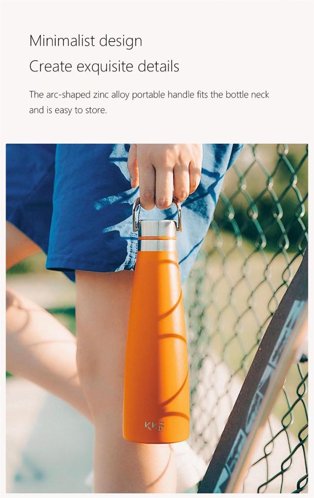 Термос Xiaomi KKF Smart Vacuum Bottle с OLED-дисплеем 475мл Жёлтый S-U47WS-E - фото 8