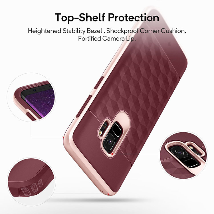 Чехол Caseology Parallax для Galaxy S9 Burgundy / Rose Gold - фото 4