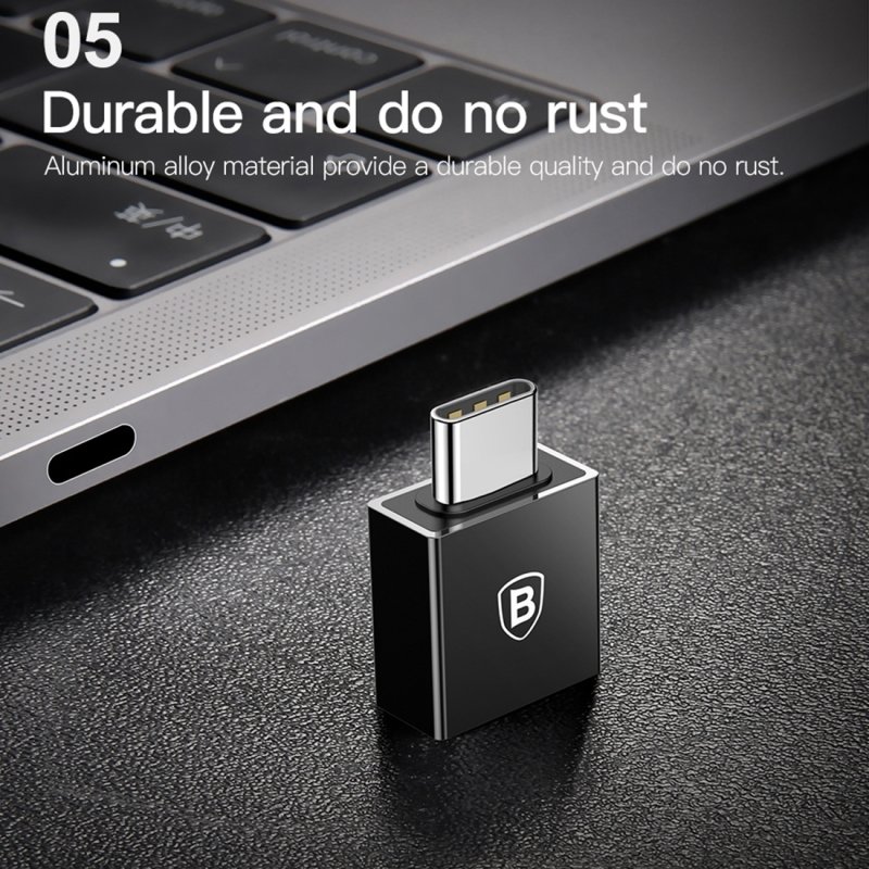 Переходник Baseus Exquisite Type-C х USB Чёрный CATJQ-B01 - фото 4