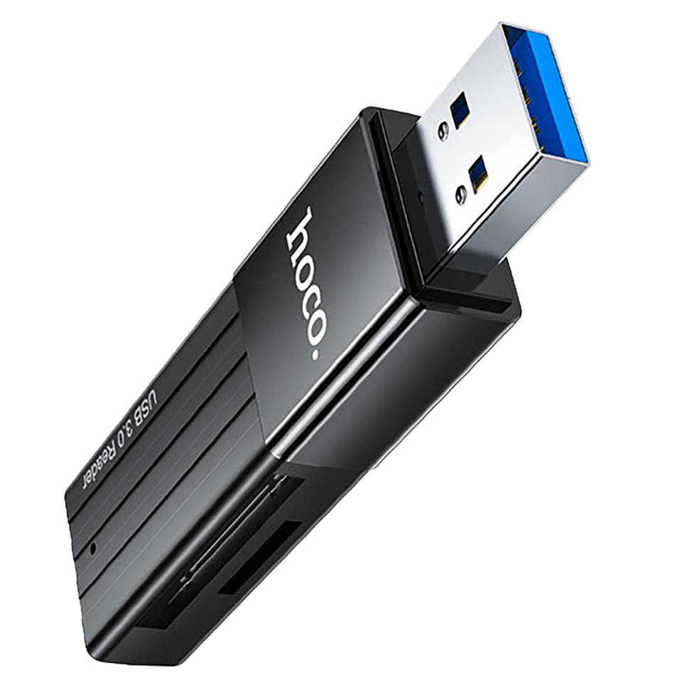 Кардридер HOCO HB20 Mindful USB 3.0 SD/microSD Чёрный 