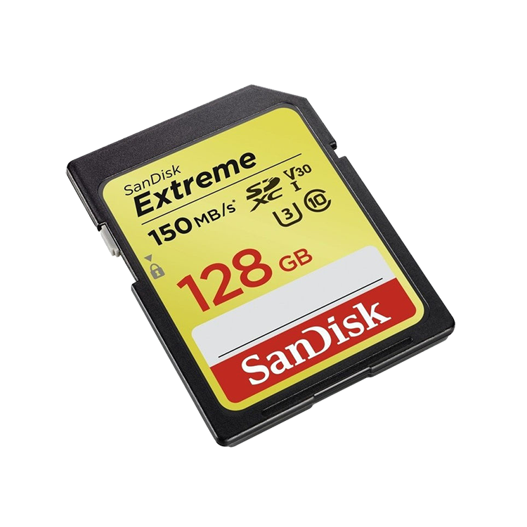Карта памяти Sandisk Extreme SDXC Card 128GB V30 UHS-I U3 SDSDXV5-128G-GNCIN - фото 1